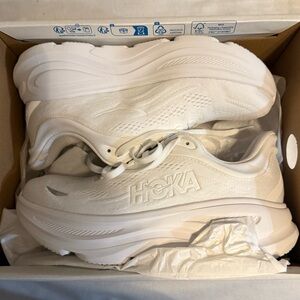 Hoka White Athletic Sneakers